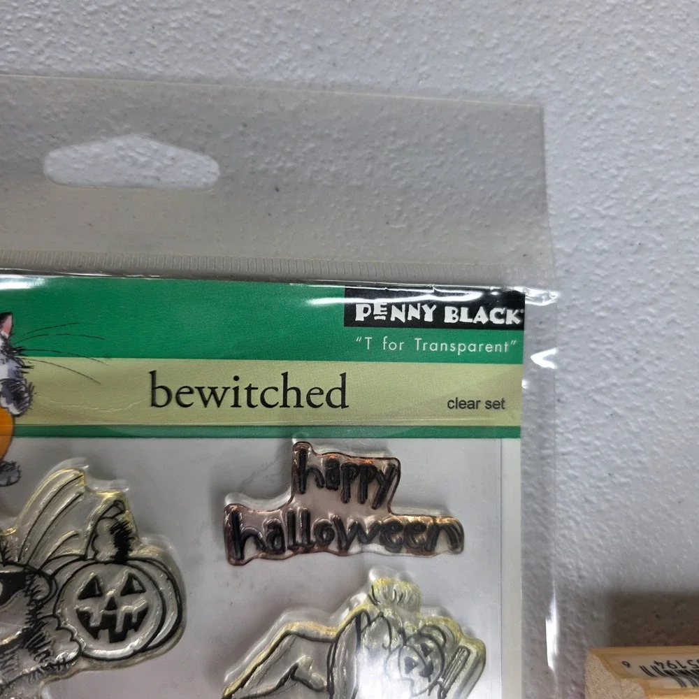 Penny Black Craft Smart Halloween Stamps Cat Pumpkin Bewitched Cards Scrapbook